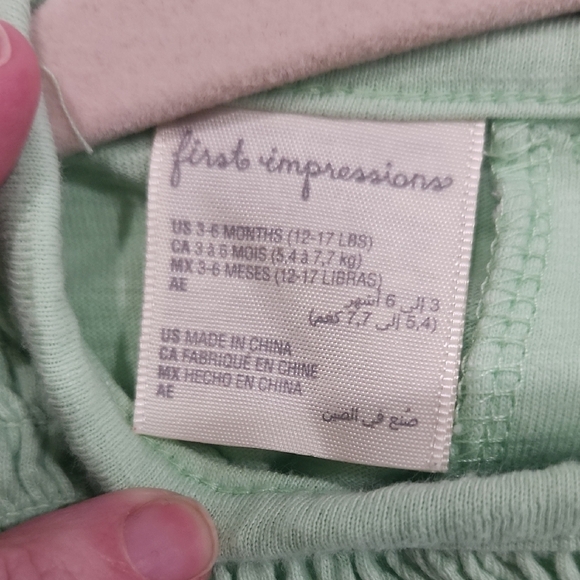 Baby Rompers Set - Floral, Green, Pink - Picture 3 of 4